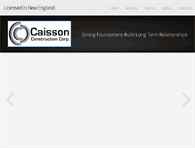 Tablet Screenshot of caissonconstruction.com